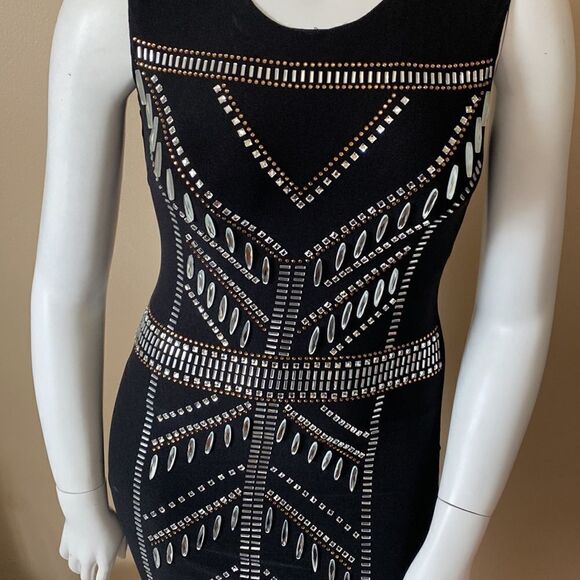 Fashion Nova Bodycon Dress w/ Jewels -Size XL - Picture 3 of 12